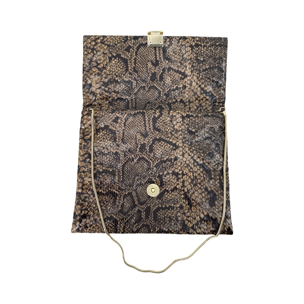 Banana Republic Python Print Shoulder/Clutch Bag … - image 4